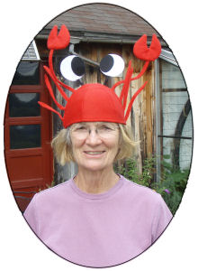 Karin in her lobster hat
